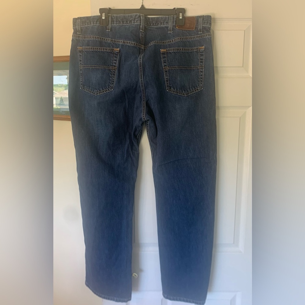 Men's Orvis Straight Leg Bootcut Blue Jeans Size 40W/30L - Picture 2 of 6